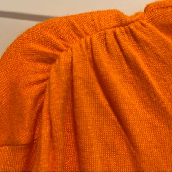 Zara 9598/012/615 Women Orange Mock  Neck LS Viscose/Nylon/Linen Pullover  Top M - Picture 5 of 9